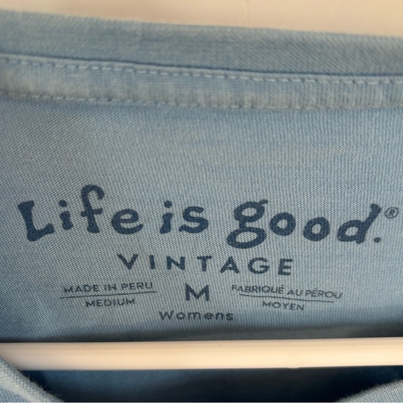 LIFE IS GOOD cute flower tshirt - Picture 2 of 3